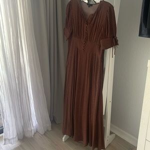 Brand-new without tags. Brown polka-dot J.crew maxi. Size 4